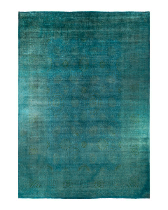Fine Vibrance, One-of-a-Kind Handmade Area Rug  - Blue, 17' 9" x 12' 4"