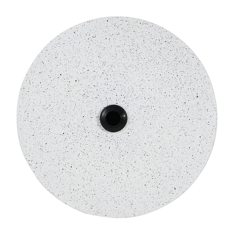Christopher Knight Home Rysa Patio Lightweight Concrete Side Table with Umbrella Hole and Sand-Filling Design image number 5