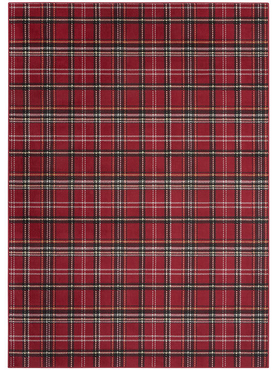 Grafix GRF03 Red 6' x 9' Rug