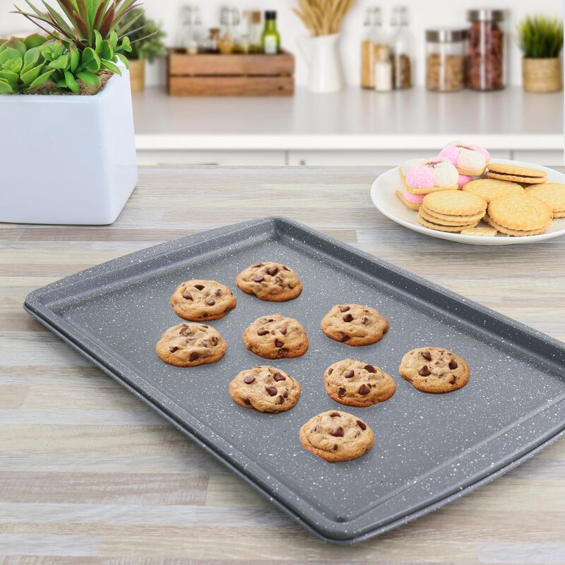 Oster 3 Piece Carbon Steel Cookie Sheet in Greystone
