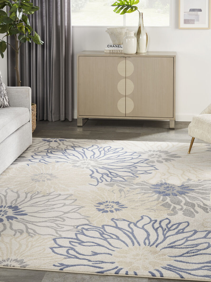 Passion PSN17 Ivory/Gray/Blue 8' x 10' Rug