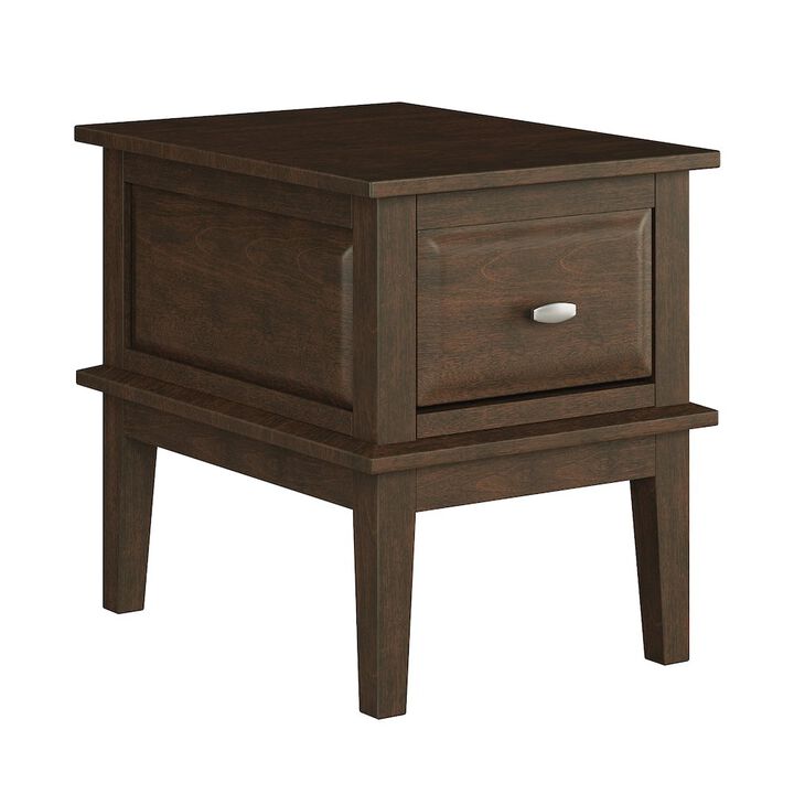 Lexicon Minot Asian Hardwood End Table in Brown Cherry