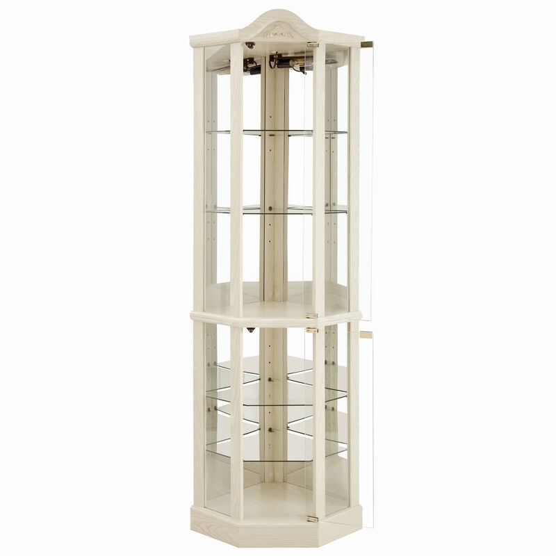 Krusko Lighted Glass Curio Cabinet image number 0