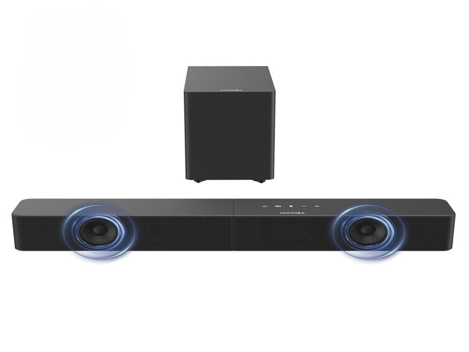 ULTIMEA Poseidon R3T 2.1ch Soundbar with Wireless Subwoofer, App Control, Soundbar for Smart TV, Bluetooth 6.0, HDMI, Optical, 240W Peak Power