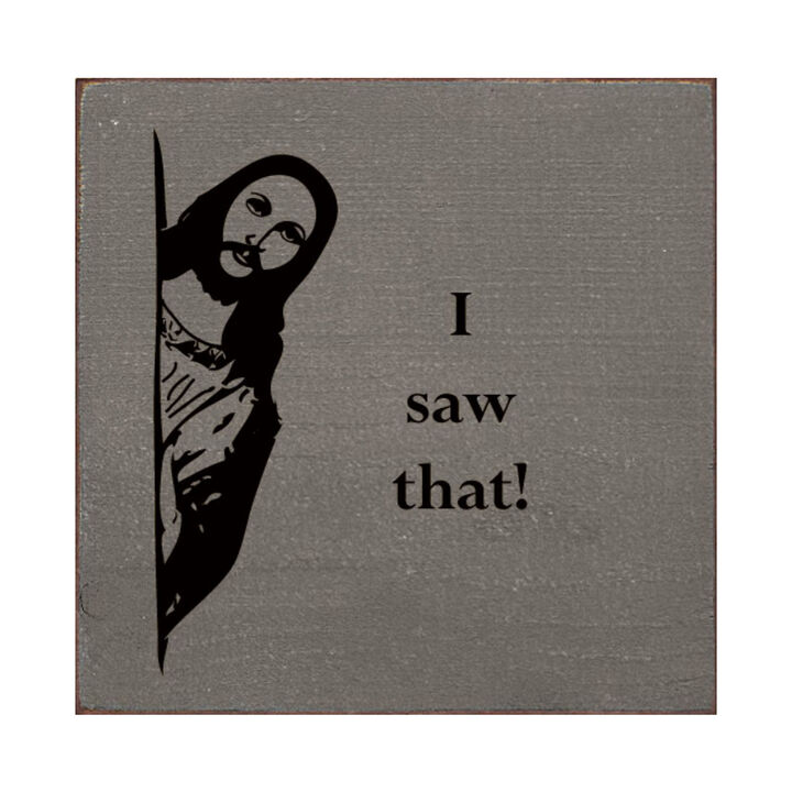 Funny Reaction Quote Wood Sign I Saw That Wall Art Decor