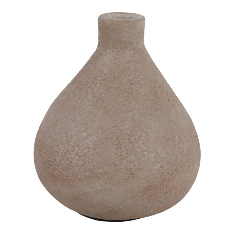 9x8" Rounded Terracotta Vase, Brown image number 0