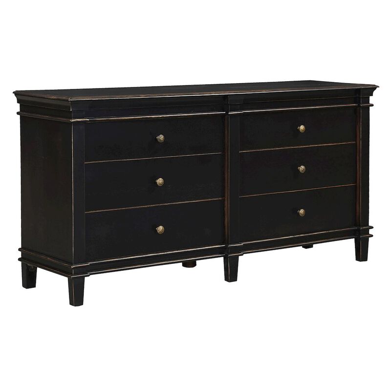 World Interiors Trento 70" Dresser in Distressed Black image number 0