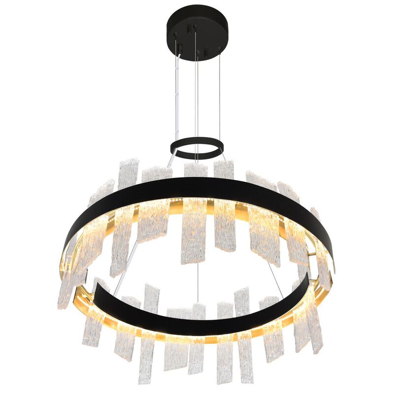 CWI Lighting Guadiana 32 in LED Black Chandelier