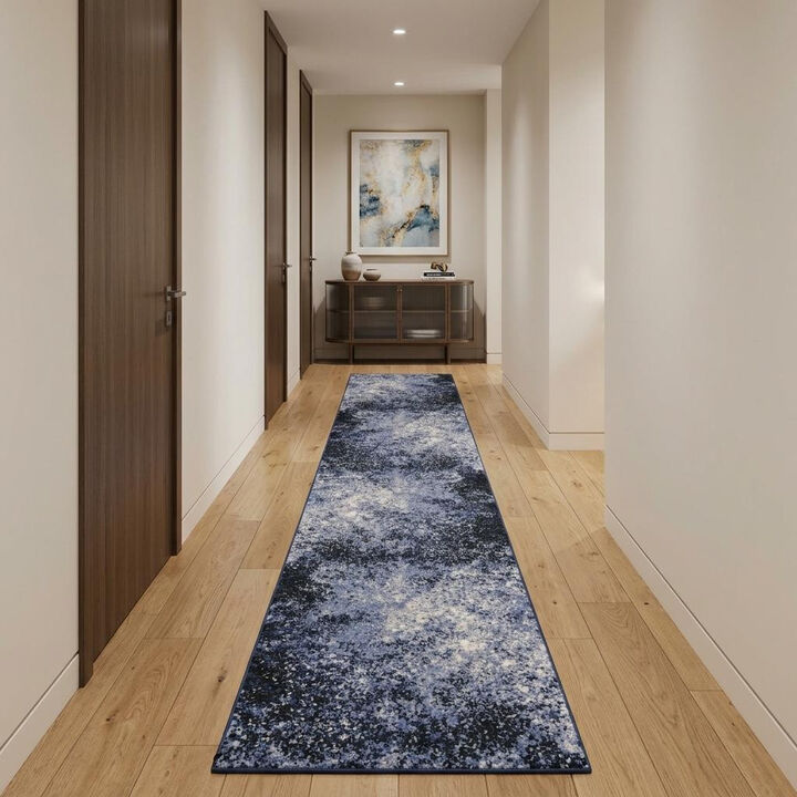 HomeRoots Abstract Distressed Runner Rug