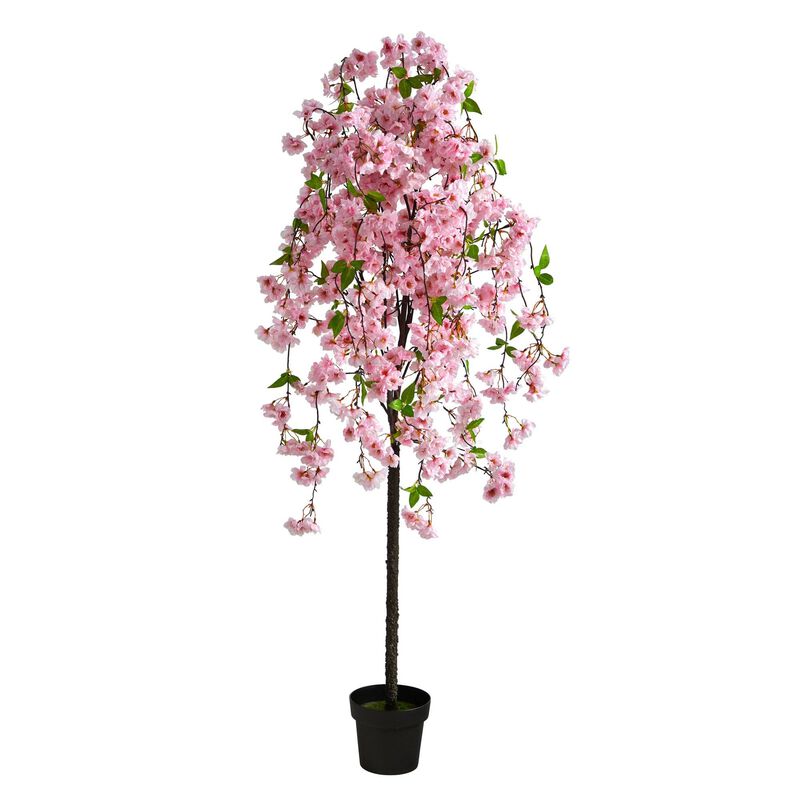 Nearly Natural 5-ft Cherry Blossom Artificial Tree