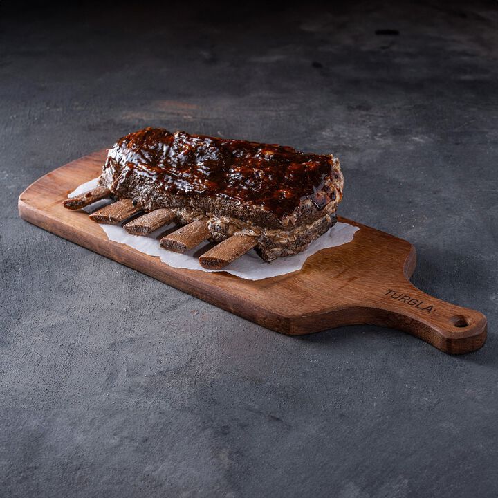 Wood 22" x 7" Rectangular Brown Wood Serving