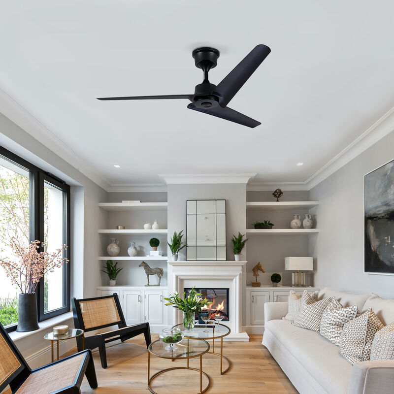 ELEMENT ACE 52 Inch 3 Blade Reversible DC Motor Ceiling Fan with Multi-Function Remote Control Suitable for Indoor Outdoor Use in Bedroom Living Room Patio image number 7