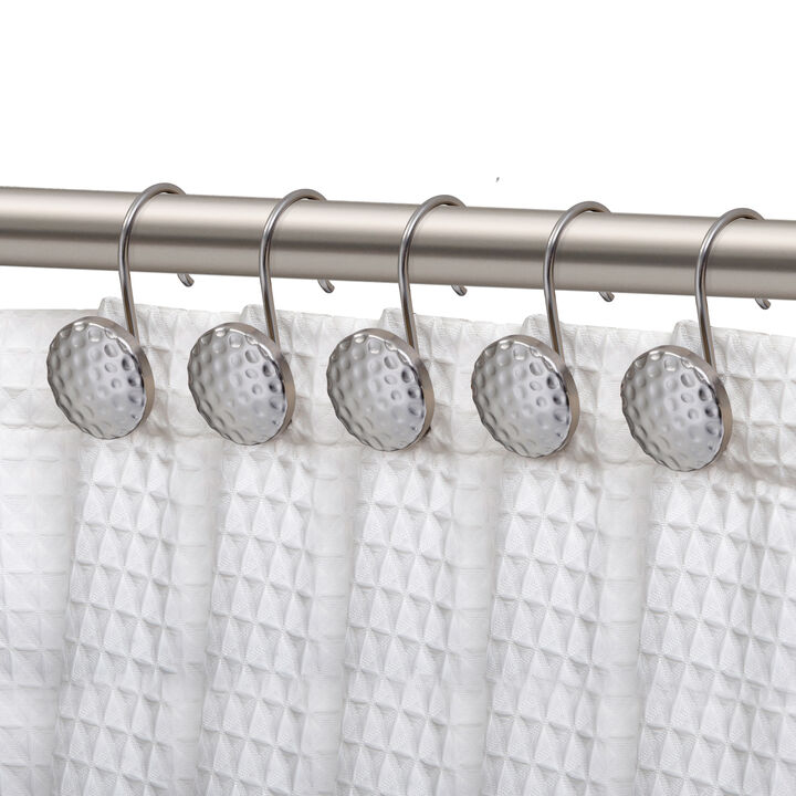 Utopia Alley Rust-Resistant Metal Shower Curtain Hooks, Shower Hooks Hangers for Bathroom, Kitchen Utensils, Curtains, Clothing, Towels etc - Set of 12