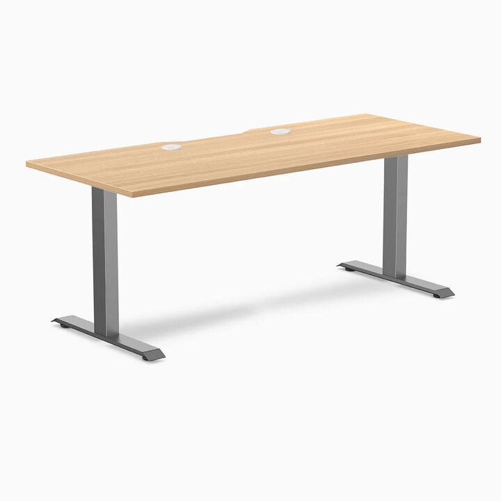 Desky Zero Scalloped Laminate Office Desk