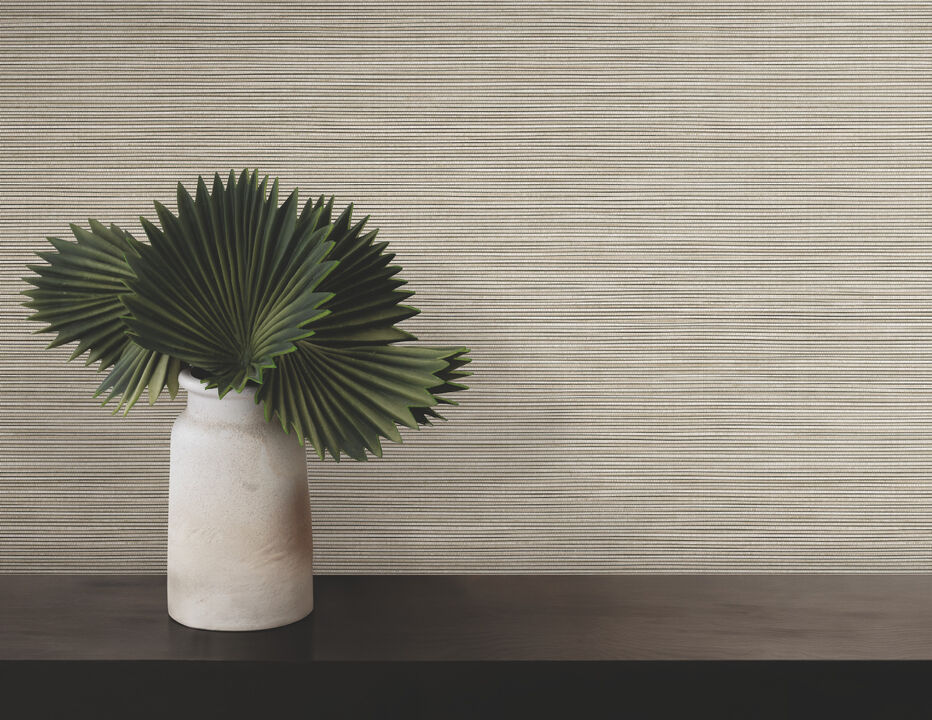 Lorn Stone Faux Grasscloth Wallpaper