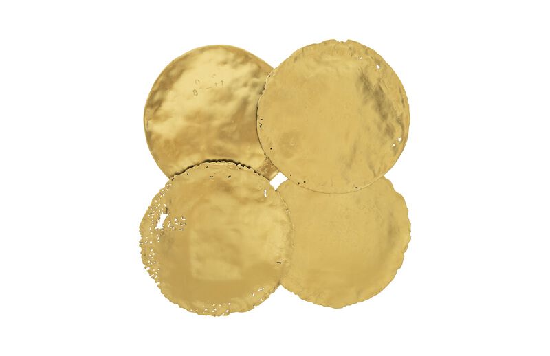 Cast Oil Drum Wall Discs Set of 4 image number 0