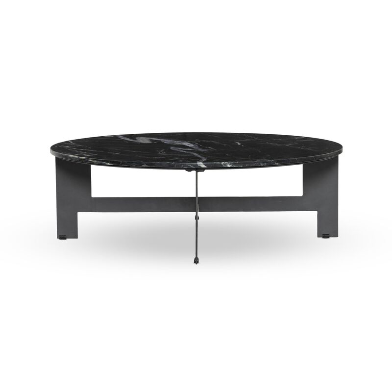 Marble Round Coffee Table With Iron