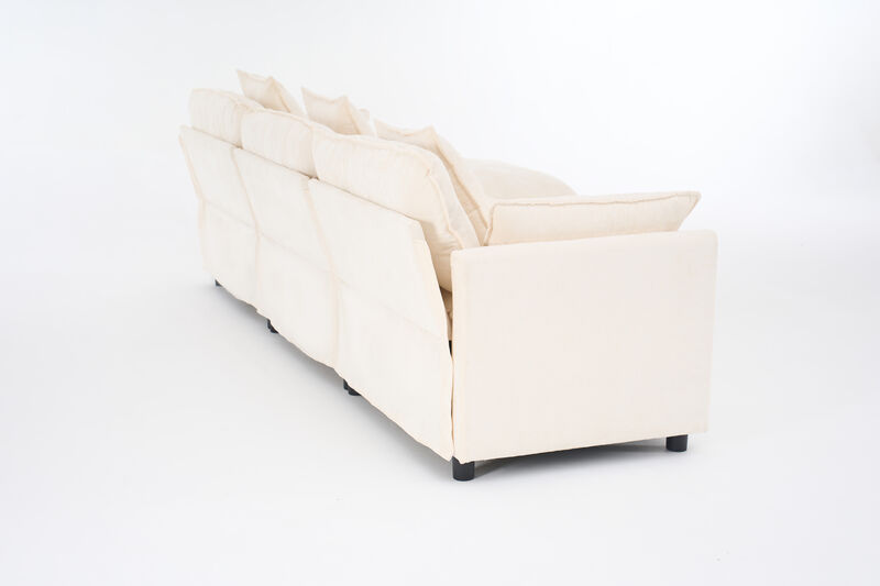 TATEUS 4-Seat L Shaped Modern Sofa Modular Sectional