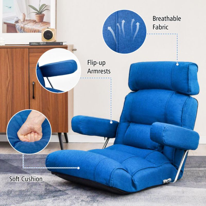Hivvago Adjustable Folding Sofa Chair with 6 Position Stepless Back