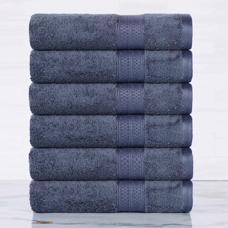 Heavyweight 6 Piece Hand Towel Set with Plush Rayon Blend Fabric image number 1