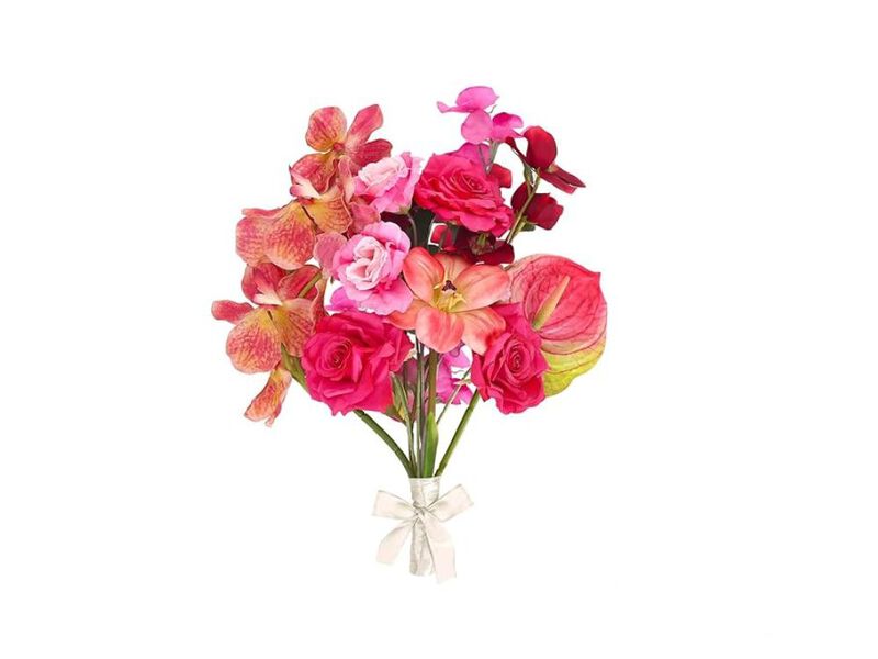 Pink Artificial Flowers Vase Filler Silk Wedding Bouquets Flower image number 0