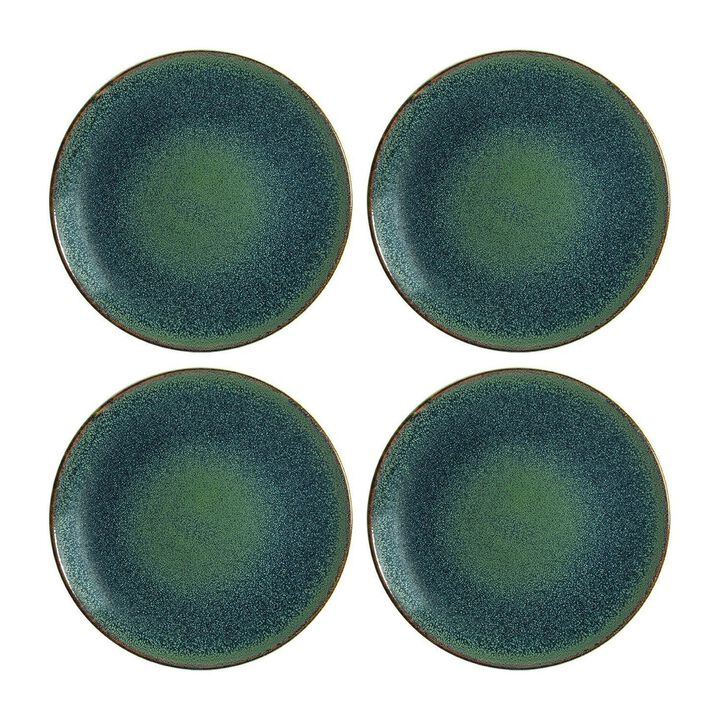 Mar dia.12" Round Blue Vitrified Plate (Set of 4)