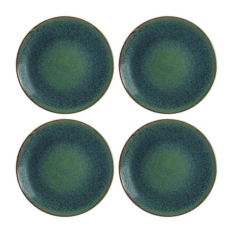 Mar dia.12" Round Blue Vitrified Plate (Set of 4) image number 0