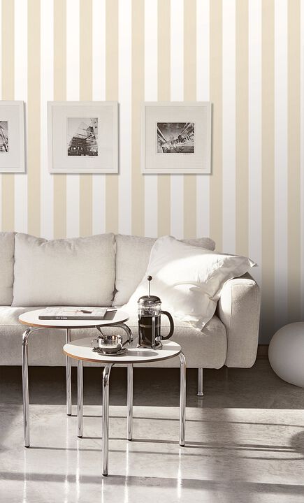 Smart Stripes 3 Surface Stripe Beige Wallpaper G67579