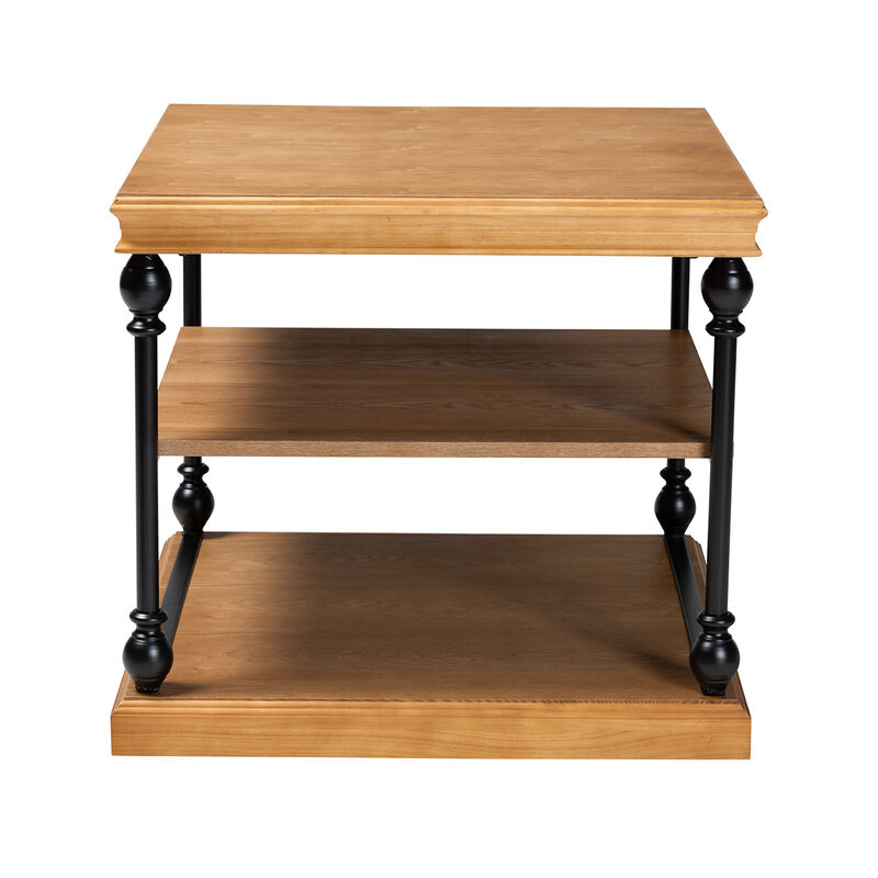 Baxton Studio Sebastian Traditional 3 Tier End Table