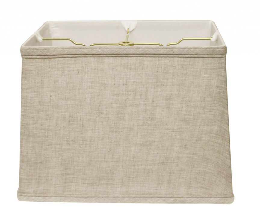HomeRoots 18" Cream Throwback Rectangle Linen Lampshade