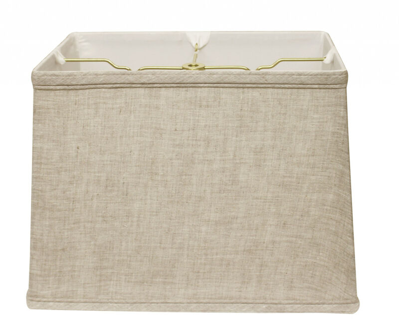HomeRoots 18" Cream Throwback Rectangle Linen Lampshade image number 0