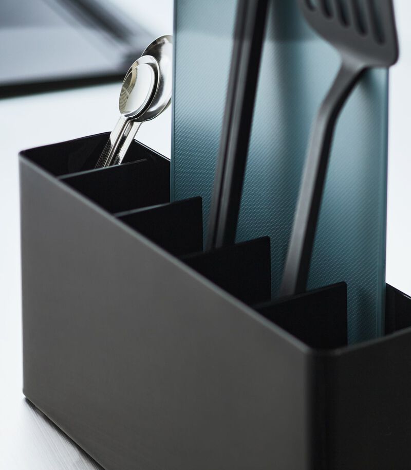 Utensil & Thin Cutting Board Holder - Steel image number 2