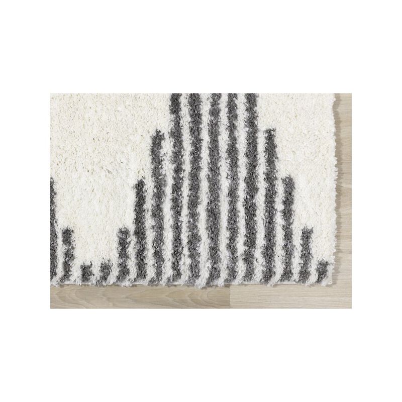 Novelle Home Palmer Cream Grey Soft Diamonds Area Rug, 5'3 x 7'7 image number 5