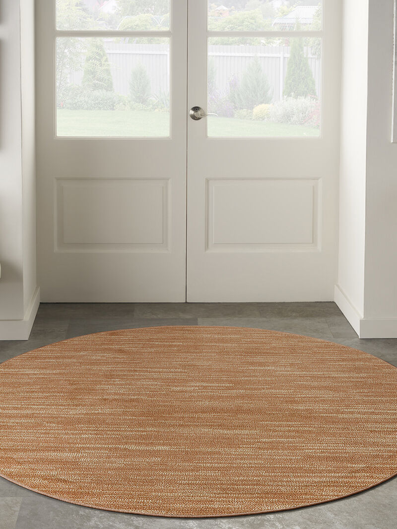 Nourison Essentials NRE01 Rust 6' x Round Rug image number 8