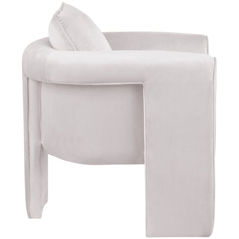 Meridian Furniture Sloan Cream Velvet Accent Chair