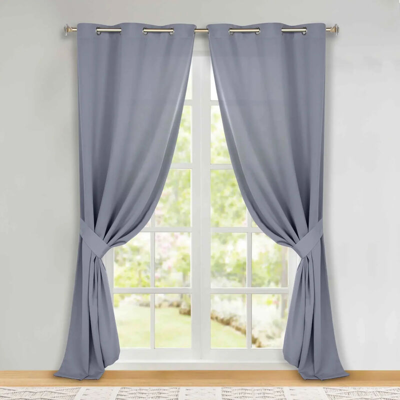 Set of 2 Classic Modern Room Darkening Blackout Curtains image number 1