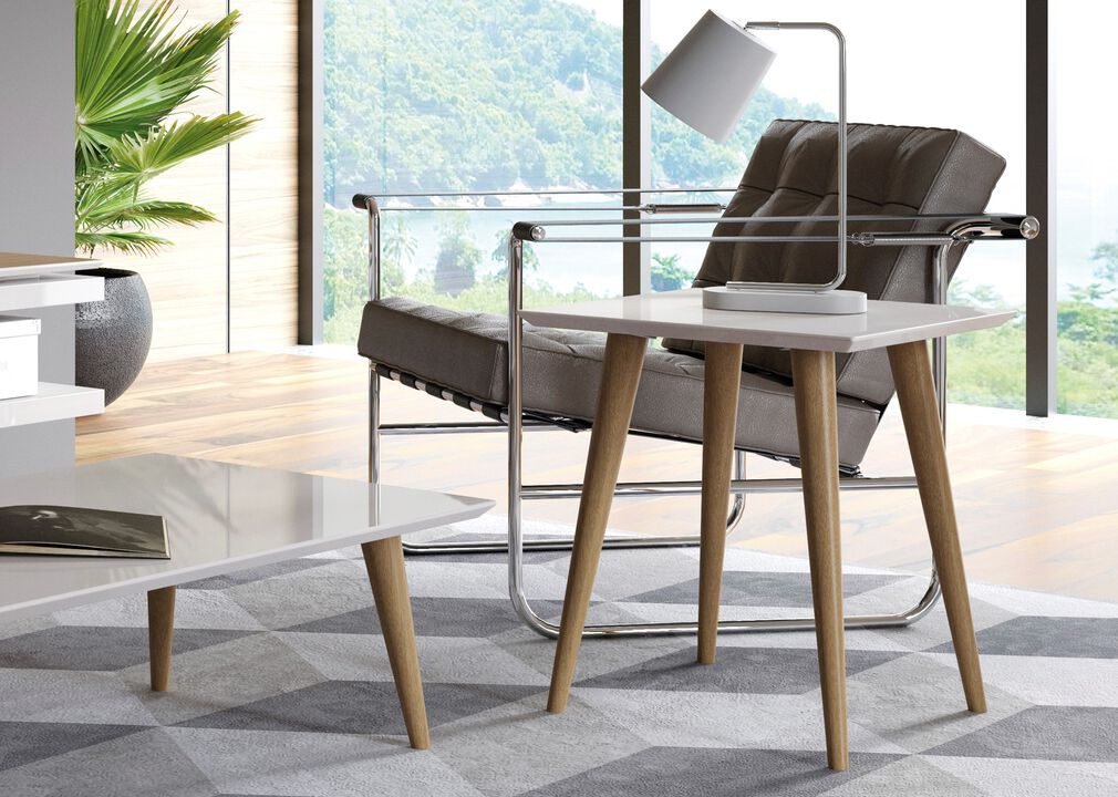 Utopia Beige Square End Table