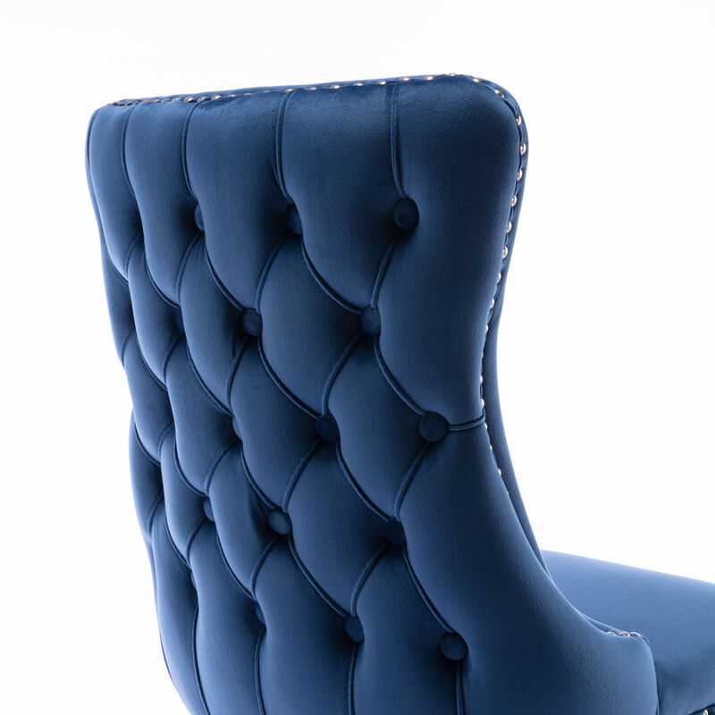 Streamdale Blue Upholstered Dining Chairs, Set of 2 image number 8