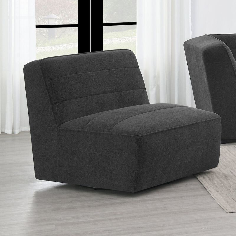 Coaster Co. of America Sunny Upholstered Armless Chair Dark Charcoal image number 3