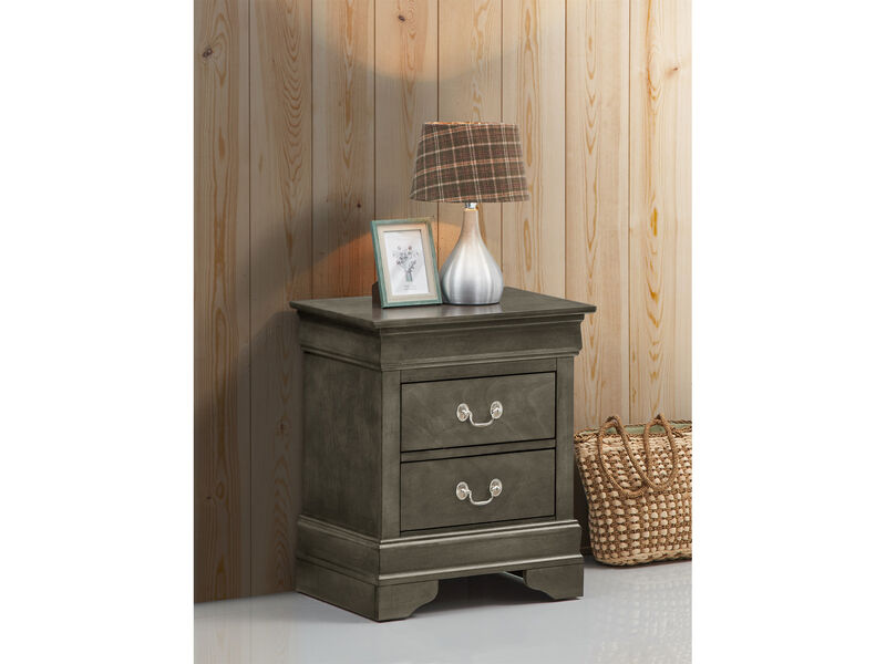Louis Philippe 2-Drawer Nightstand (24 in. H X 21 in. W X 16 in. D) image number 1