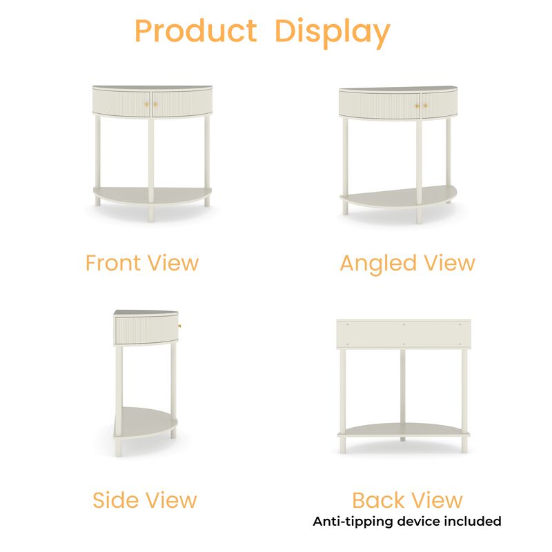 Spamug Demi-Lune Console Table image number 5