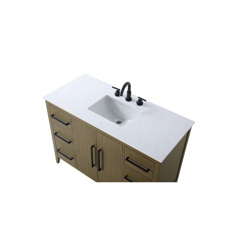 Elegant Kitchen and Bath 48 Inch Single Bathroom Vanity In Chestnut Brown