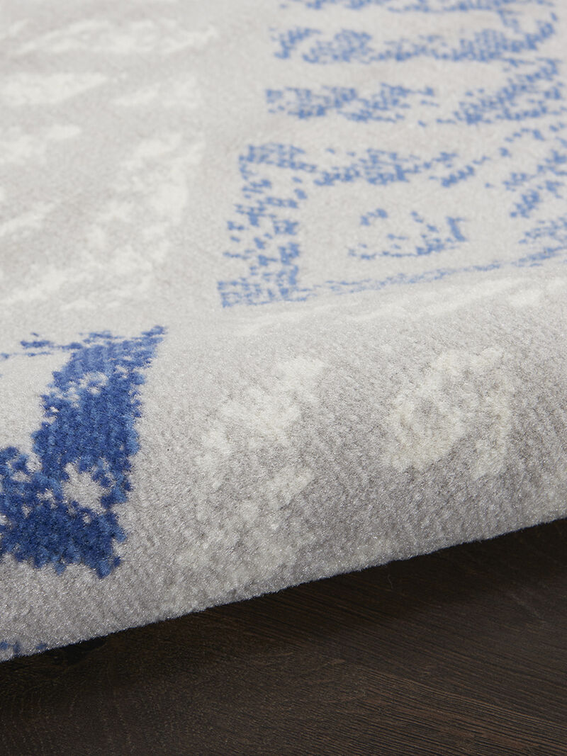 Whimsicle WHS18 Gray/Blue 2' x 6' Rug image number 4