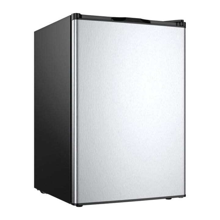 Costway 3 Cubic Feet Compact Upright Freezer with Stainless Steel Door