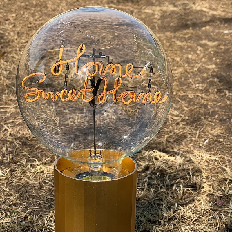 Bulb HOME SWEET HOME Amber with Base Table Lamp PORTABLE Pop image number 2