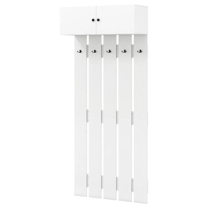 Entryway Wall Coat Rack with Multiple Hooks for Clothes and Accessories