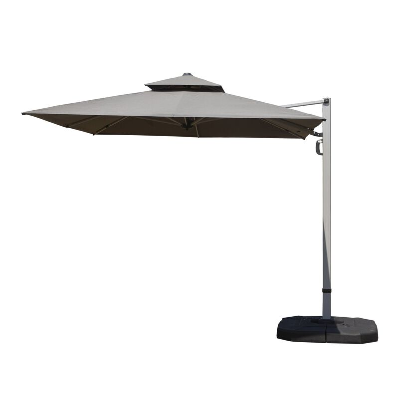 11 rectangular offset patio umbrella 9 x 11 Ft Rectangle Cantilever Umbrella, Offset Patio Umbrella with  Aluminum Center Pole (Base Not Included)