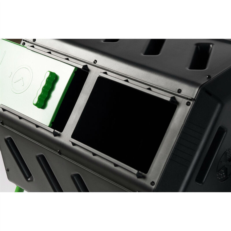 Durable 5-Cubic Compost Bin &ndash; Tumbling Rotating Composter with Sturdy Metal Frame