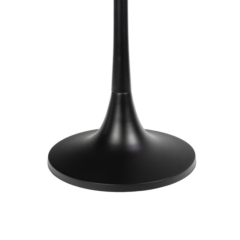 Nysha 25" Modern Bohemian Metal/Resin Inlay Top Pedestal Drink Table and Decorative End Table image number 4