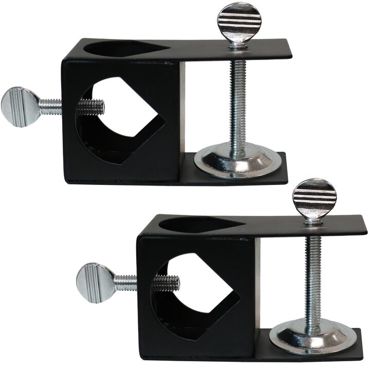 Sunnydaze Outdoor Torch Deck Clamp Holder - Black - Set of 2